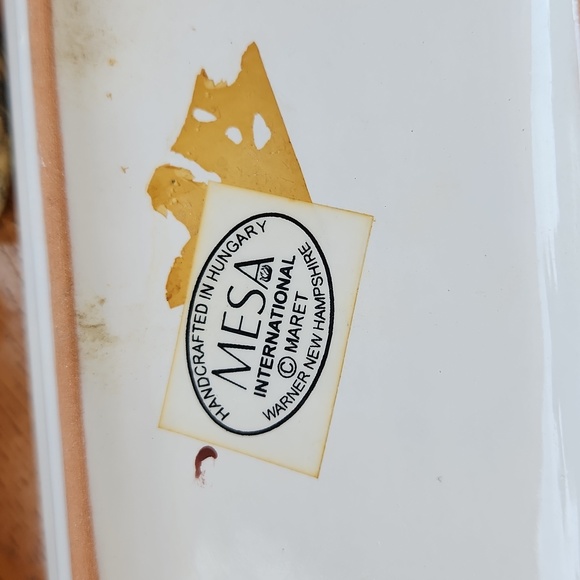 Hungarian Handmade Rectangular Dish Strawberries 🍓 Flowers Heavy Quality   8x4" - Picture 3 of 3